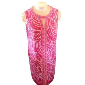 Dana Buchman Pink and White Dress